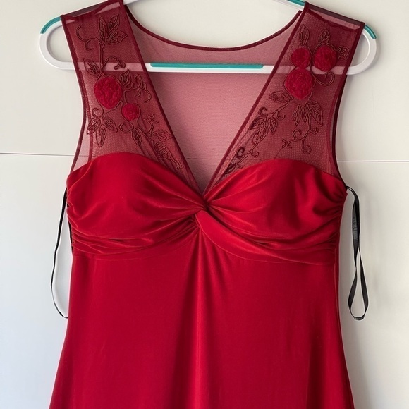 $240 Laundry By Shelli Segal Red Dress Formal Evening Holiday Party Prom Dress 8 - Picture 9 of 10